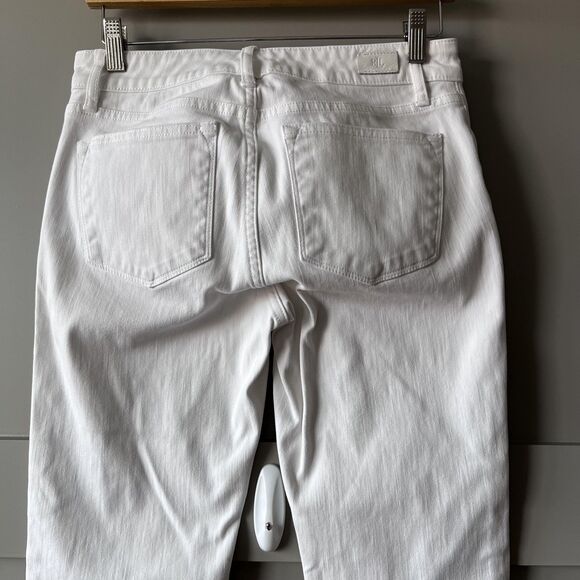 Lauren Ralph Lauren Jeans Womens 4 White Premier Straight Stretch Denim 5 Pocket - Picture 5 of 14